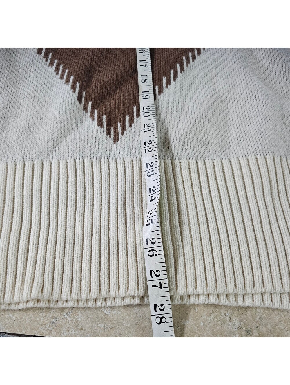 Free People Cozy Geometric Pattern Sweater Size M - Picture 4 of 7